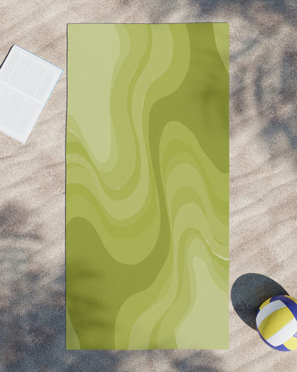 Lemon Wavey Beach Towel, 30" x 60"