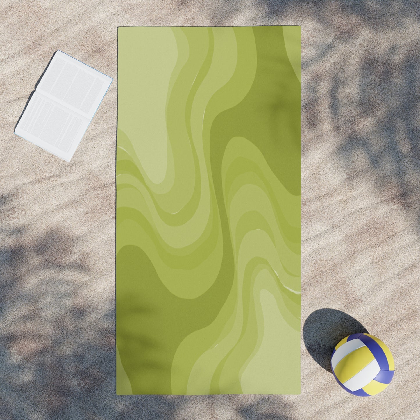 Lemon Wavey Beach Towel, 30" x 60"
