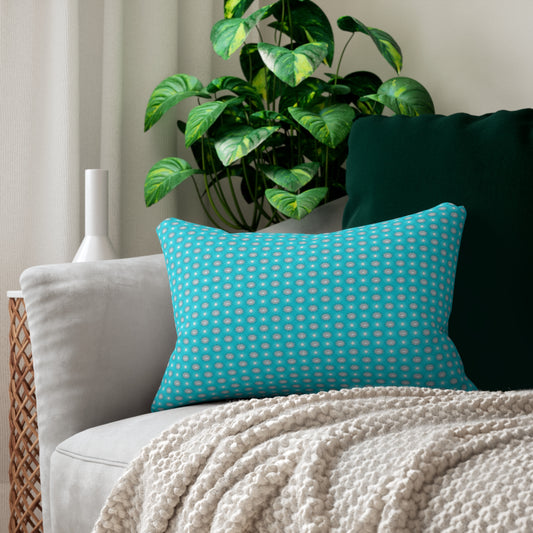 Tif Green Star-crossed Bodies Spun Polyester Lumbar Pillow, 20" x 14"