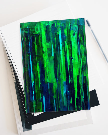 Striped Blue Green 5" x 7" Journal - 128 Blank pages