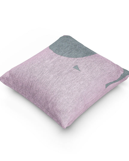 Pastel Purple and Green Patches Woven Pillow, 17" x 18"
