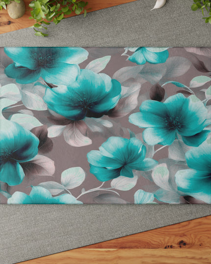 Tif Green Gray Floral Bunch Glass Cutting Board, 11" x 15"