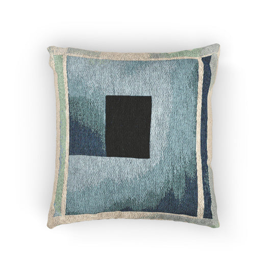 Blue Shadow Woven Pillow, 17" x 18"