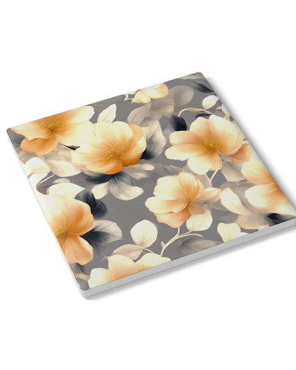Soft Blossom Floral Bunch Square Ceramic Coaster, 4" x 4"