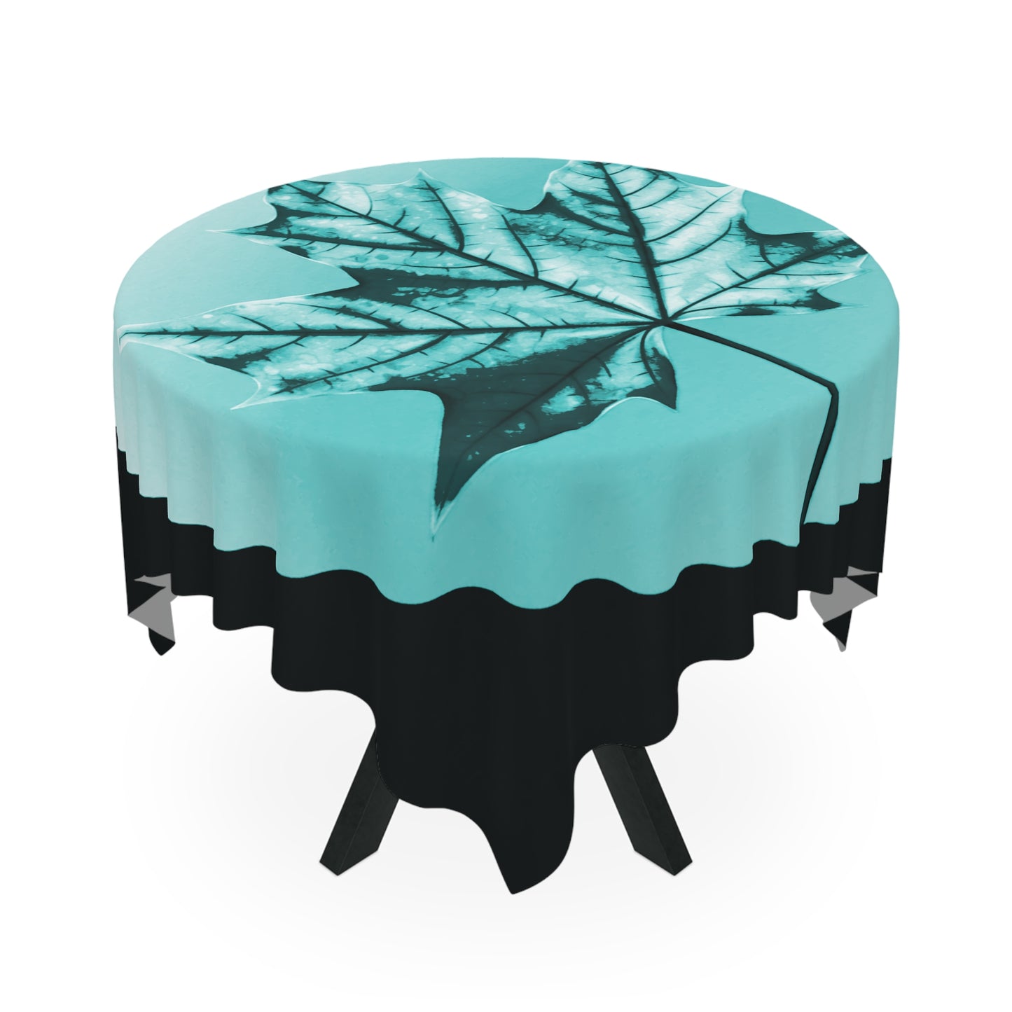 Tif Green Maple Leaf Tablecloth, 55" x 55"