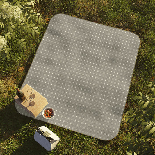 Desaturated Star-crossed Bodies Picnic Blanket, 61" × 51"