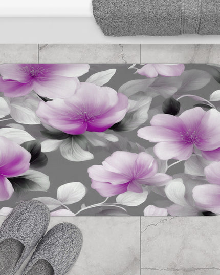 Purple Blossom Floral Bunch 34" x 21" Bath Mat