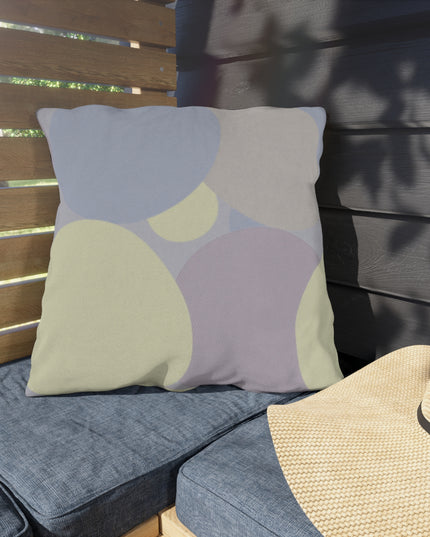 Pastel Soft Blue and Soft White Patches 20" x 20" Outdoor Pillows