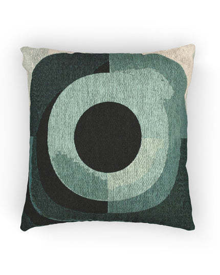 Tif Green Eyepiece Woven Pillow, 17" x 18"