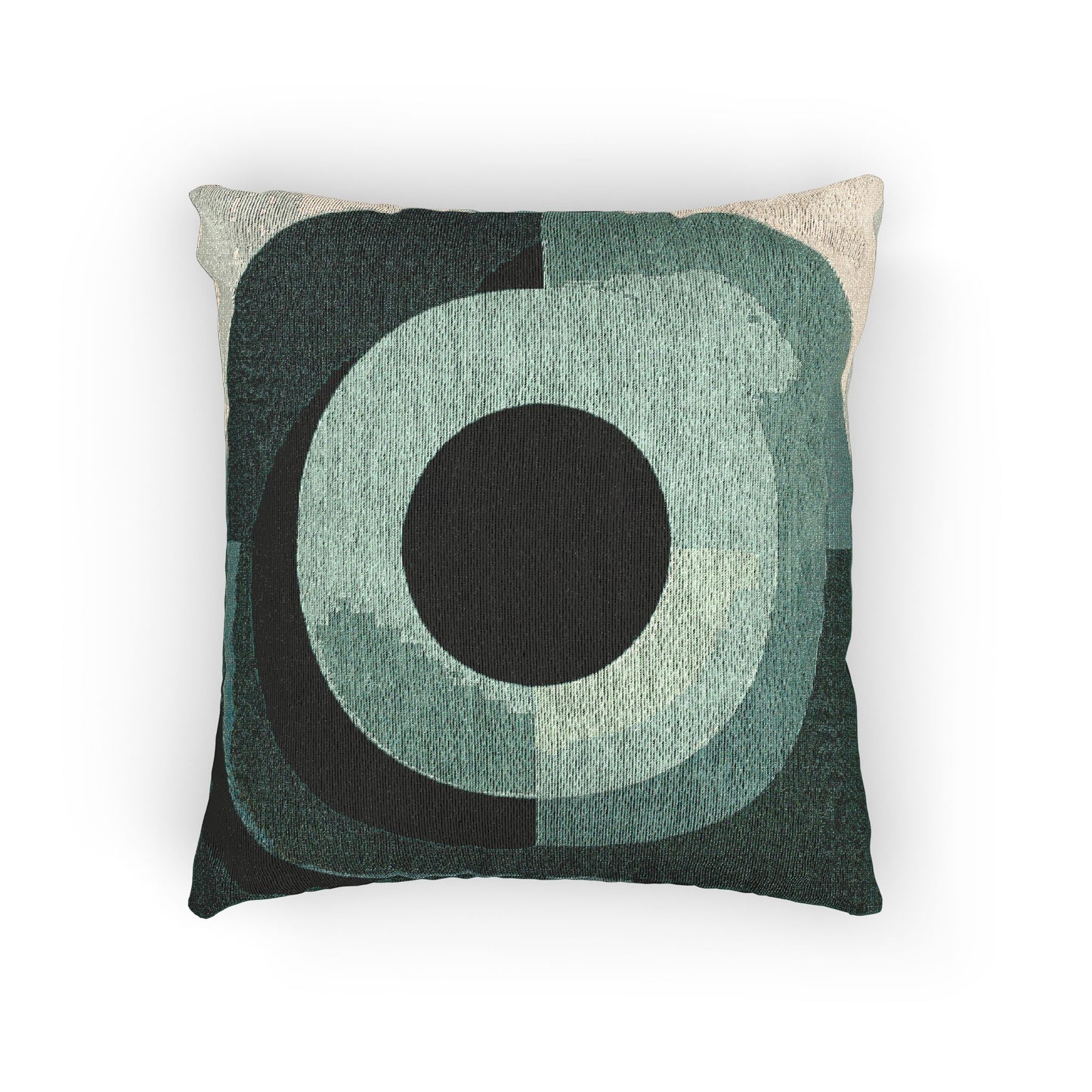 Tif Green Eyepiece Woven Pillow, 17" x 18"
