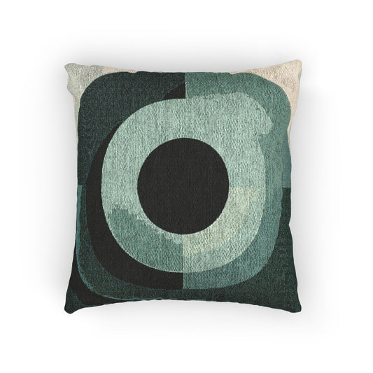 Tif Green Eyepiece Woven Pillow, 17" x 18"
