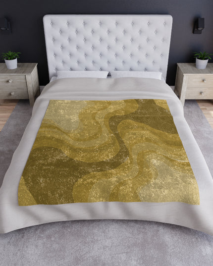 Brown Wavey 50" x 60" Crushed Velvet Blanket