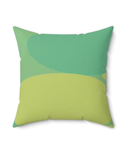 Pastel Green Patches 18" x 18" Faux Suede Square Pillow