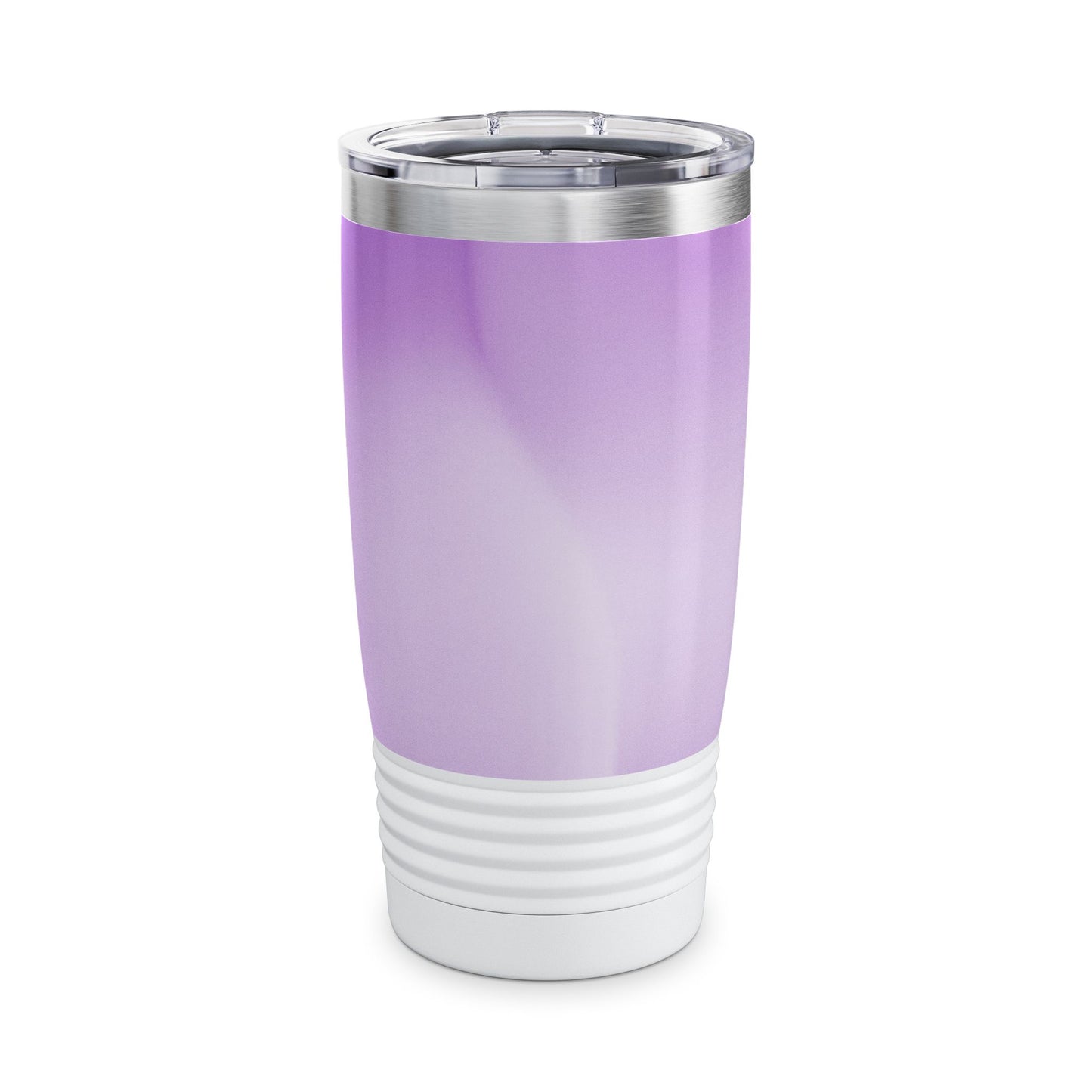 Soft Lavender Fade Ringneck Tumbler, 20oz in white, steel and black