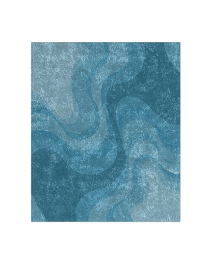 Sky Blue Wavey 50" x 60" Crushed Velvet Blanket