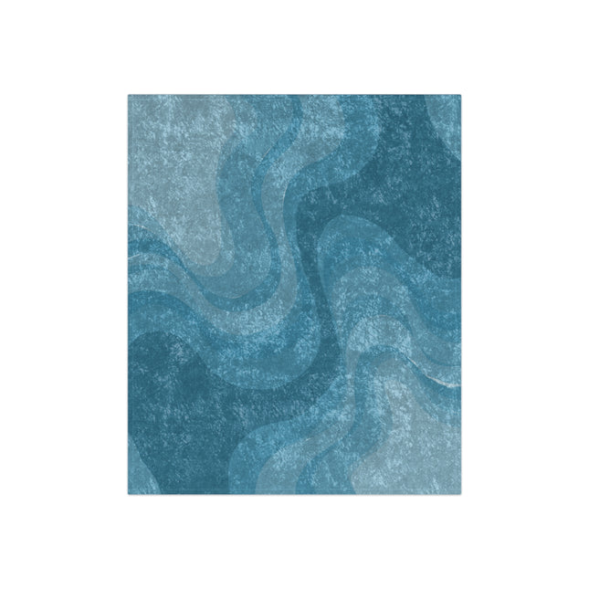 Sky Blue Wavey 50" x 60" Crushed Velvet Blanket