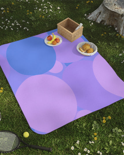 Pastel Purple Family Patches 61" × 51" Picnic Blanket