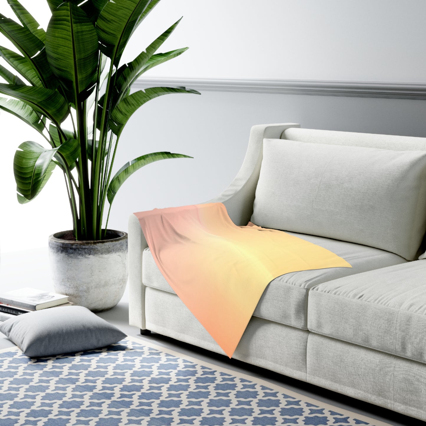 Hot Peach Fade Baby Swaddle 30″×40″ Blanket