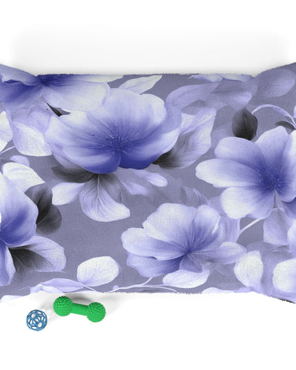 Indigo Blossom Floral Bunch Pet Bed, 40" × 30"