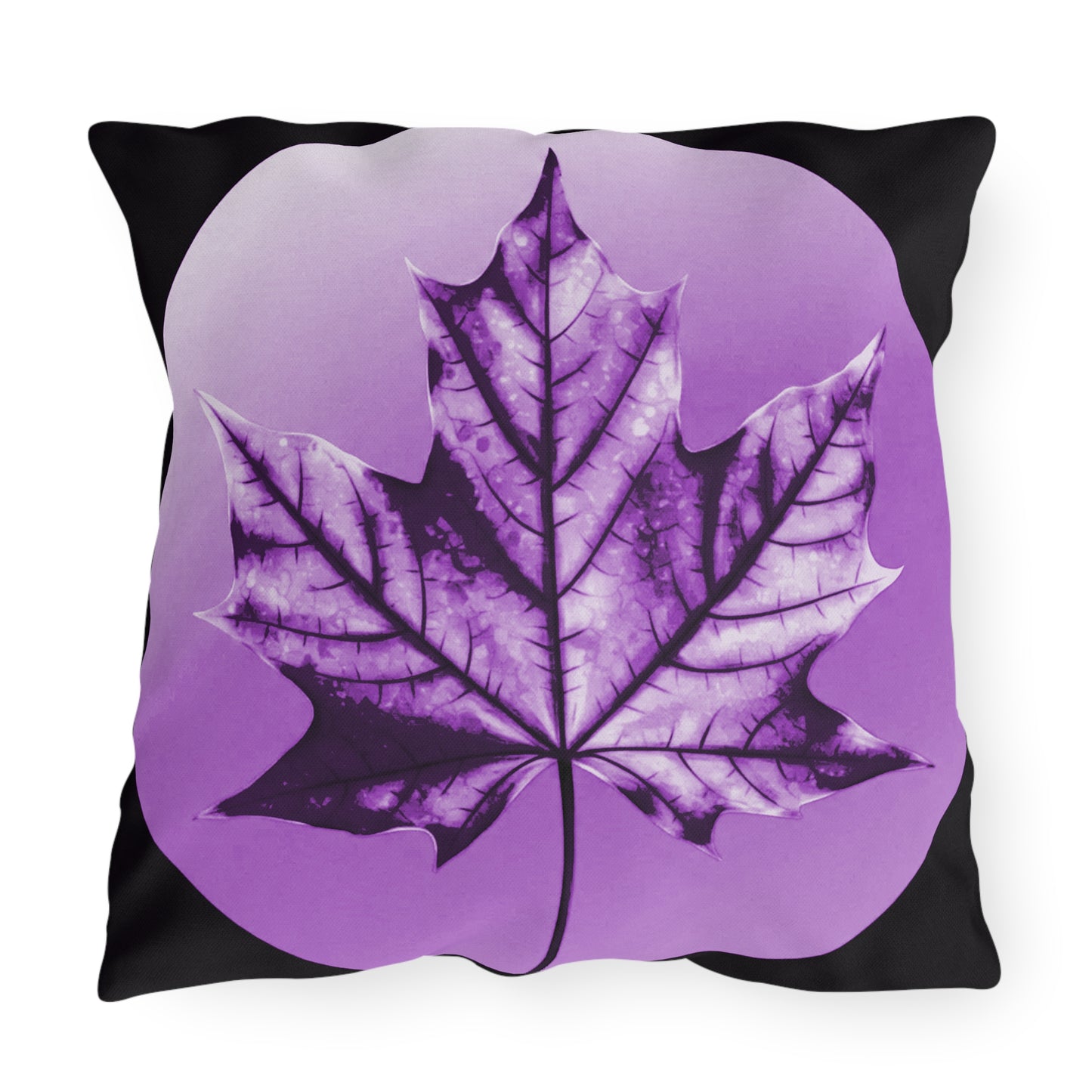 Purple Maple Leaf 20" x 20" Outdoor Pillow