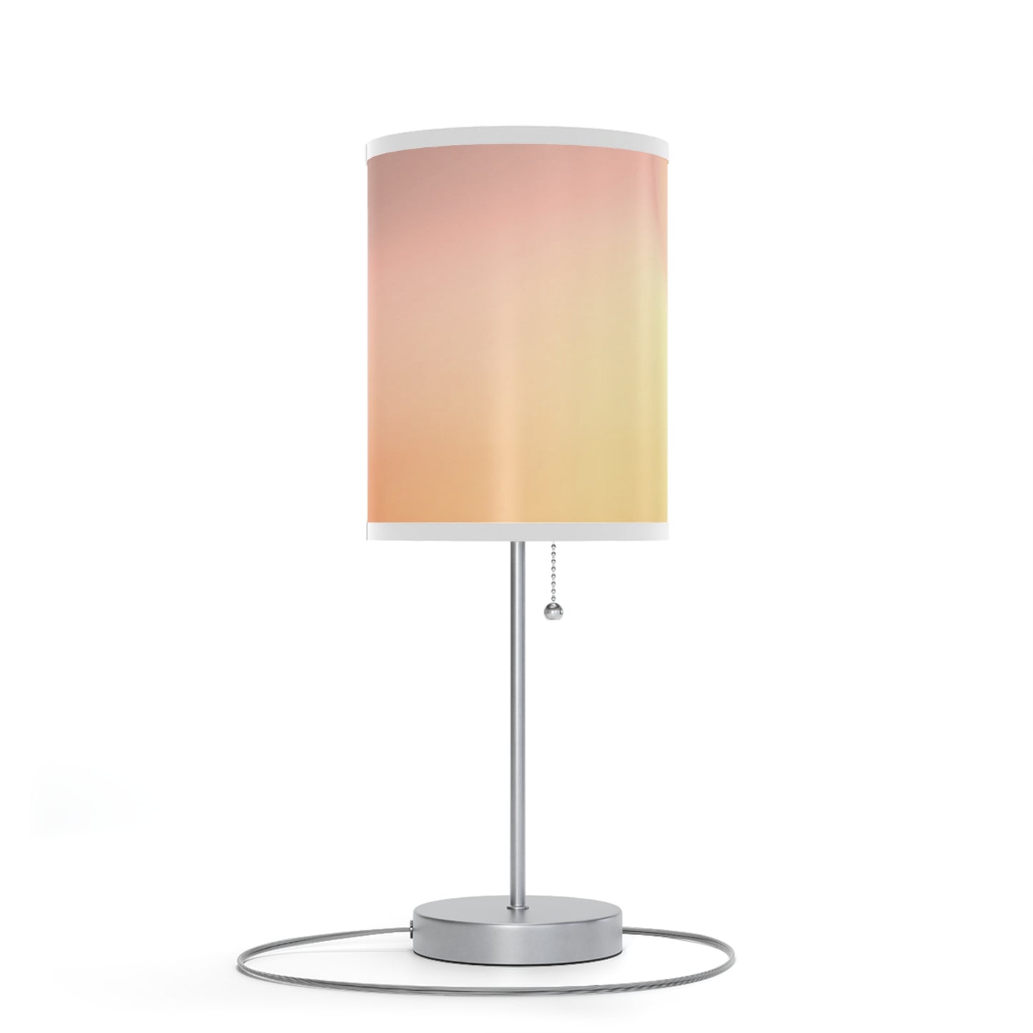 Hot Peach Fade Table Lamp on a White or Silver Stand, US|CA plug