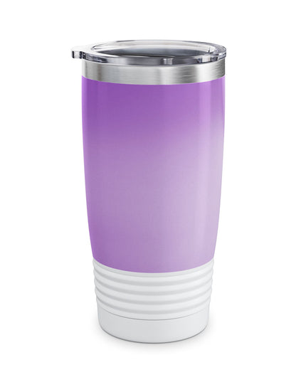 Soft Lavender Fade Ringneck Tumbler, 20oz in white