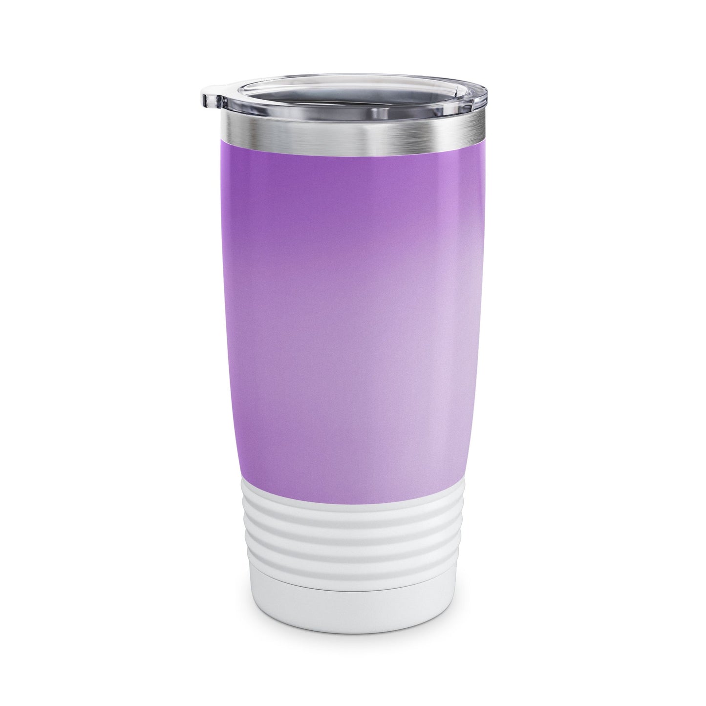 Soft Lavender Fade Ringneck Tumbler, 20oz in white, steel and black