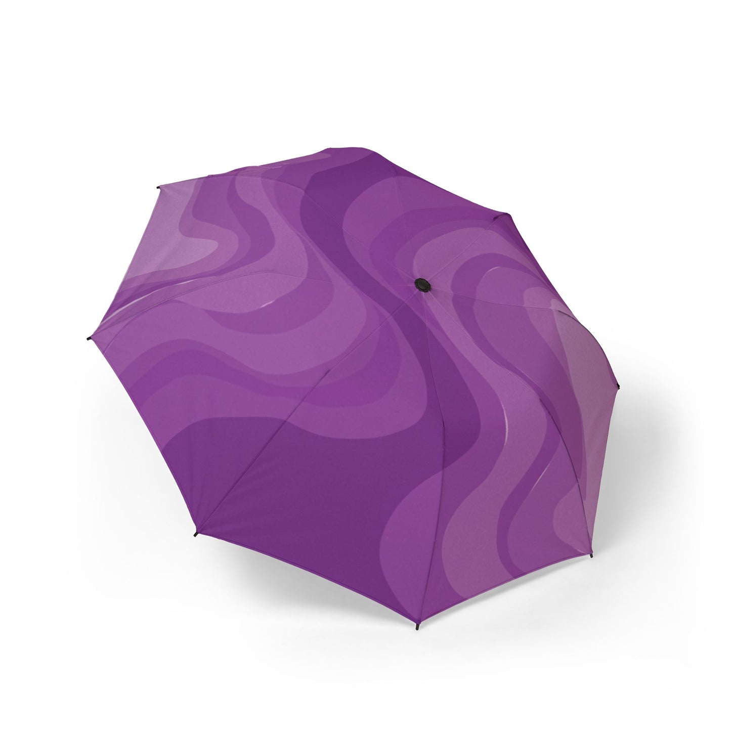 Wavey Purple Wavey Foldable Umbrella - Compact & Chic