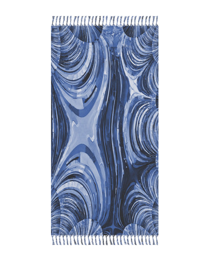 Uzi Spiral Deep Blue 38" × 81" Boho Beach Cloth