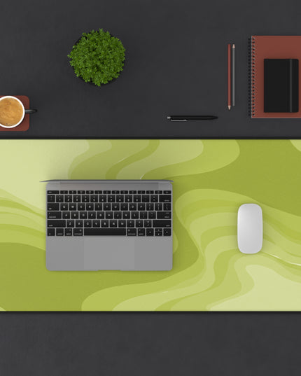 Lemon Wavey 16" x 32" Desk Mat