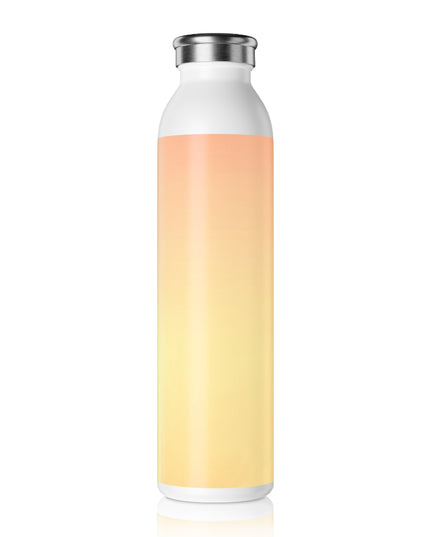 Hot Peach Fade Slim Water Bottle, 20 oz White