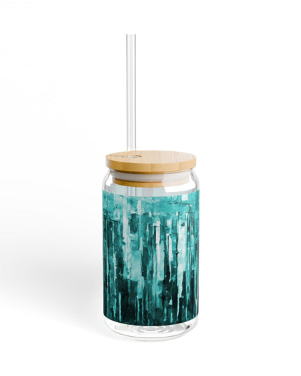 Striped Tif Sipper Glass, 16oz