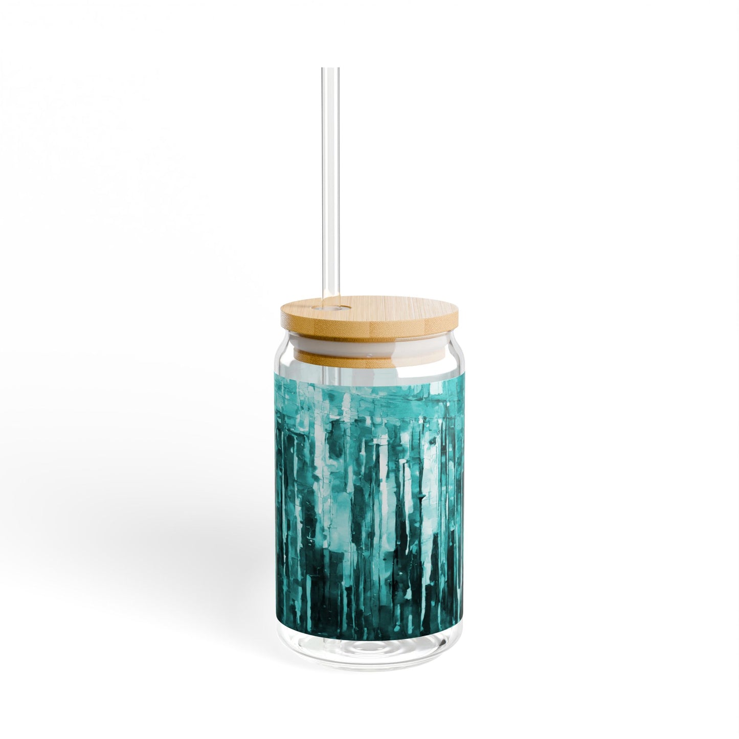 Striped Tif Sipper Glass, 16oz