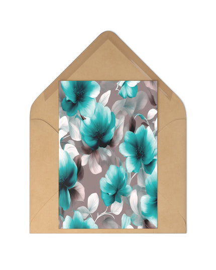 Tif Green Gray Floral Bunch Postcards (7 pcs)