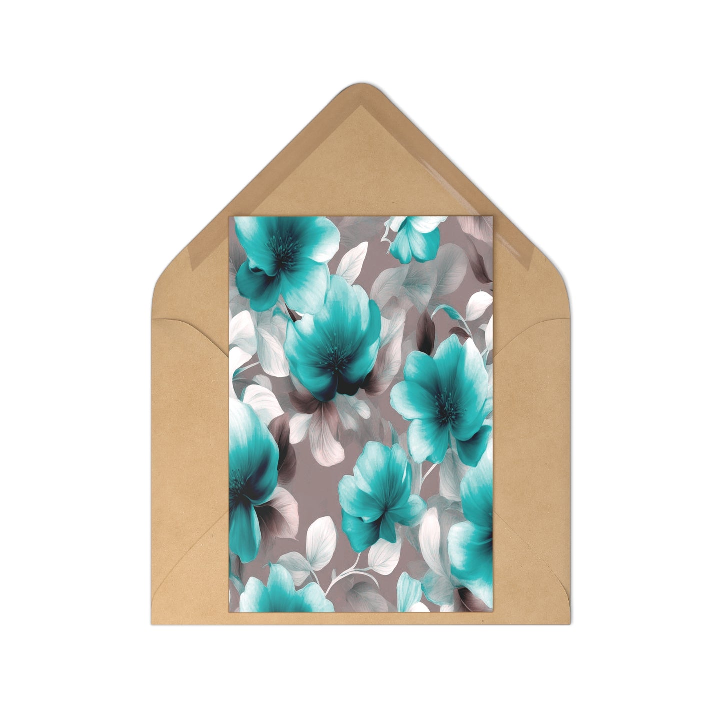 Tif Green Gray Floral Bunch Postcards (7 pcs)