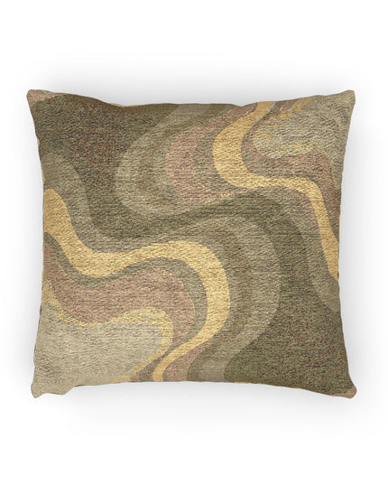 Brown Wavey Woven Pillow, 17" x 18"