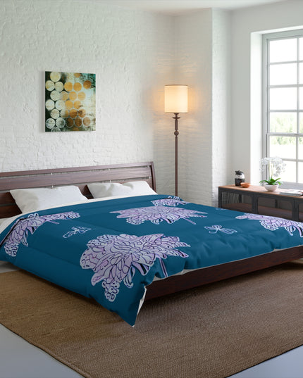Lavender Floral Butterflies 104" × 88" Comforter
