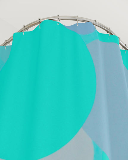 Pastel Tan and Tif Patches Shower Curtains, 71" x 74"