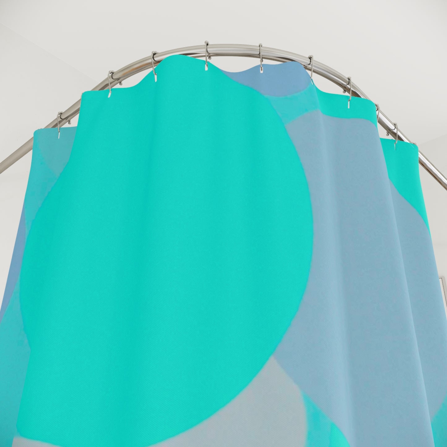 Pastel Tan and Tif Patches Shower Curtains, 71" x 74"