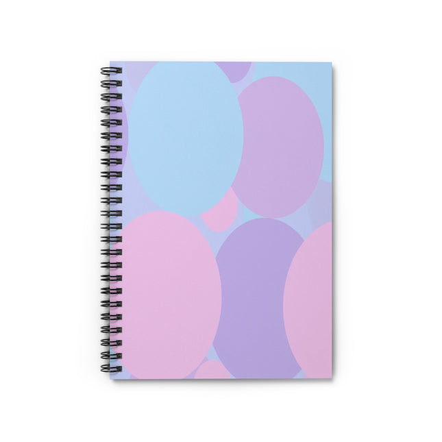 Pastel Purple and Mauve Patches Spiral Notebook - Ruled Line, 6" x 8", 118 pages