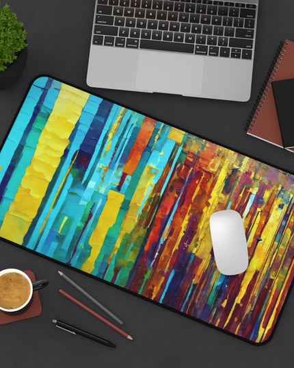 Striped Alpha 12" x 22" Desk Mat