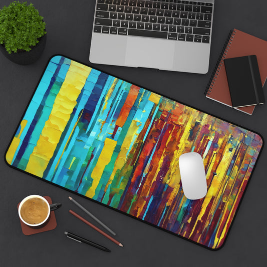 Striped Alpha 12" x 22" Desk Mat
