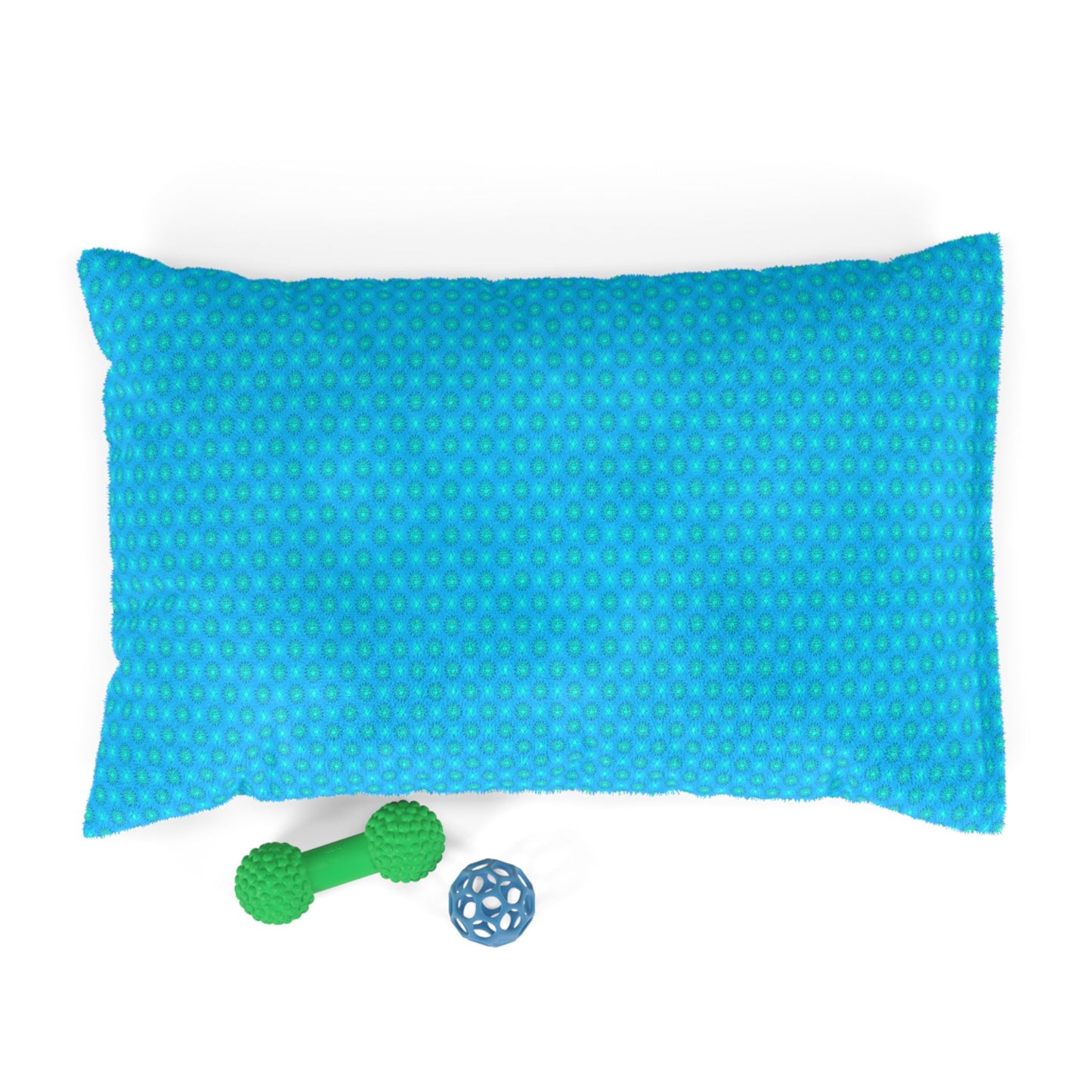 Light Blue Star-crossed Bodies Pet Bed, 28" × 18"