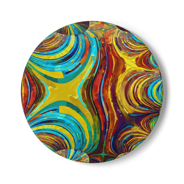 Uzi Spiral Alpha 4" x 4" Round Ceramic Coaster
