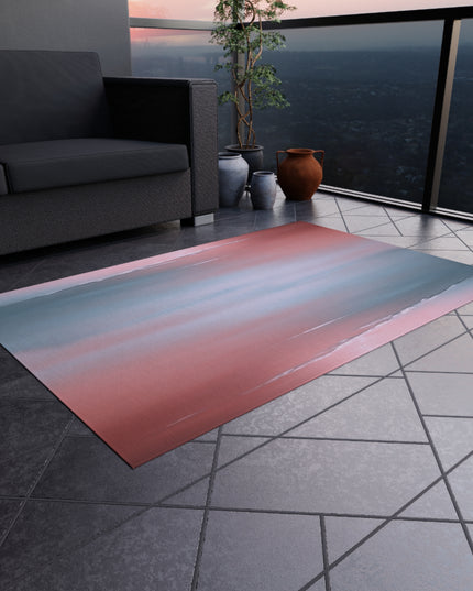 Gray Sea Pink Fog 48" x 72" Outdoor Rug