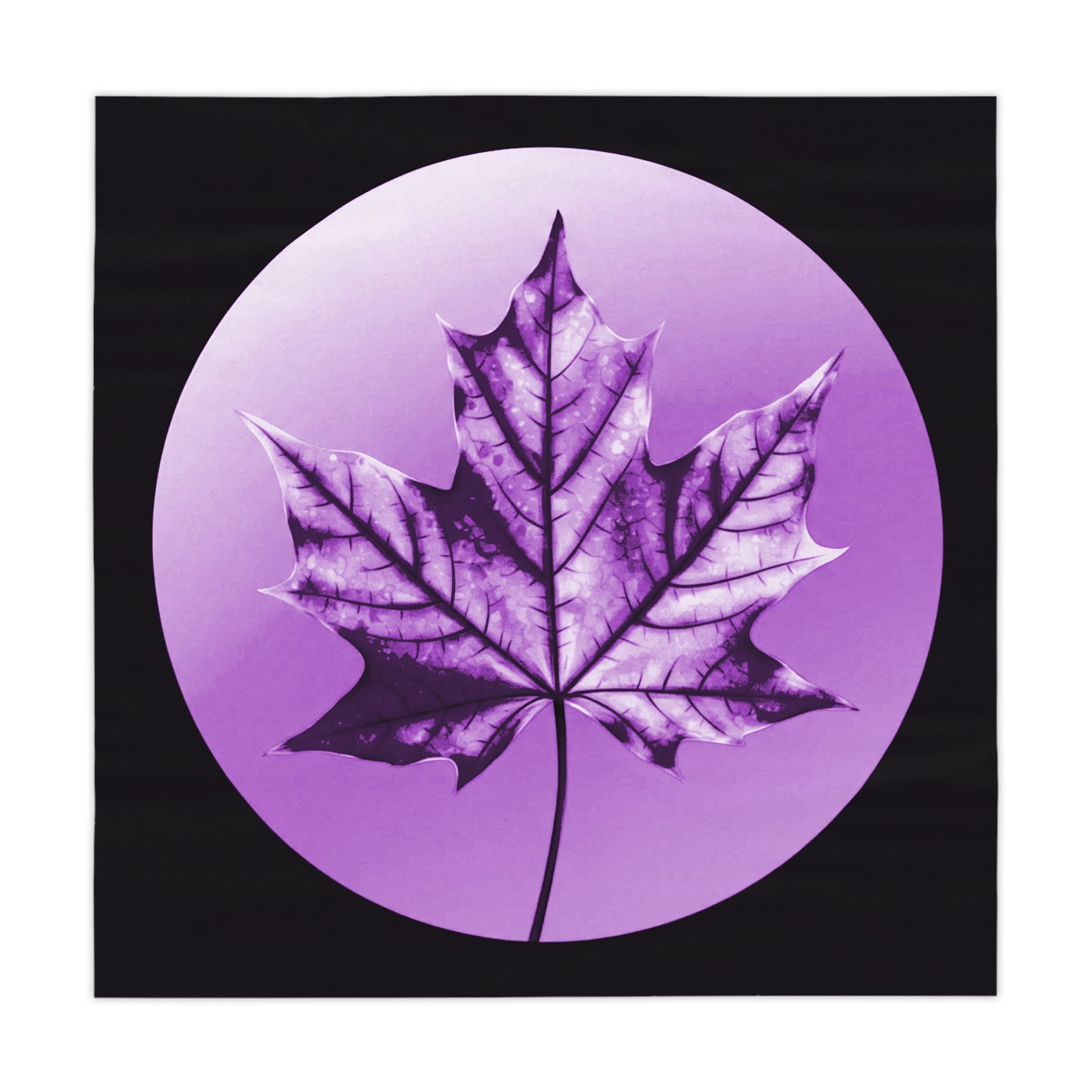 Purple Maple Leaf Tablecloth, 55" x 55"