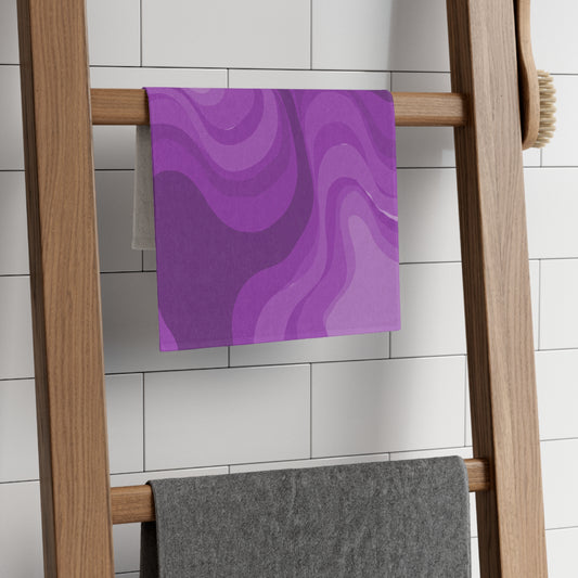 Wavey Purple Wavey Rally Towel, 11" x 18"