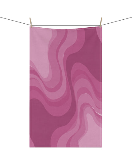 Pinky Mauve Wavey Tea Towels (cotton, poly), 18" x "30