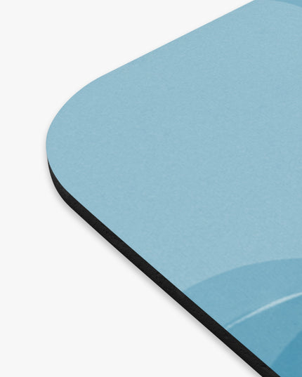 Sky Blue Wavey Mouse Pad, 9" x 8" Rectangle