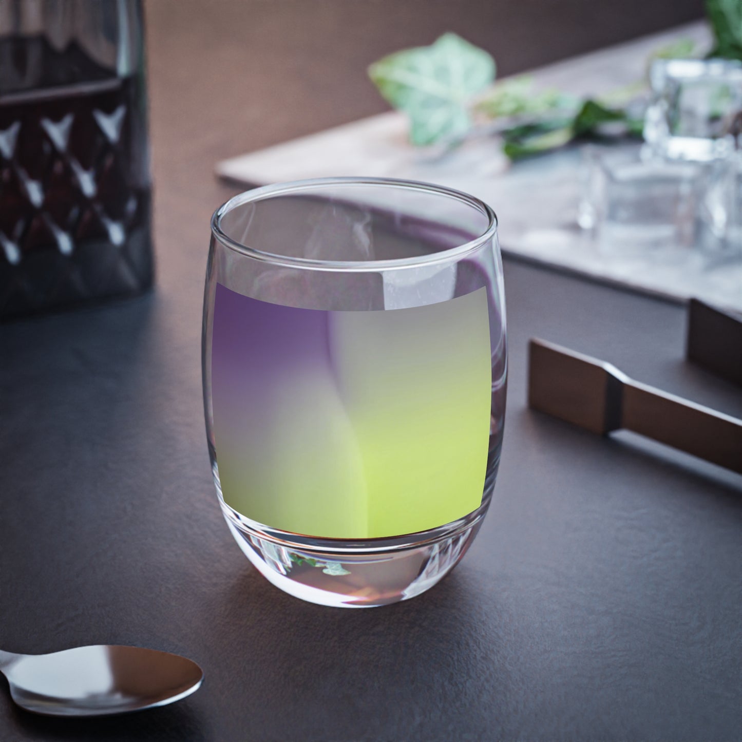 Purple Golden Fade Whiskey Glass, 6 oz